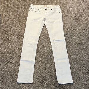 Free People White Straight Leg Jeans